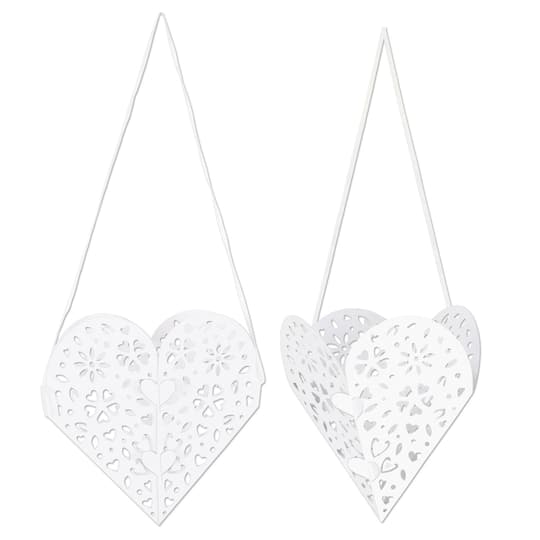 Beistle 9" White 3D Die-Cut Hearts, 6ct.